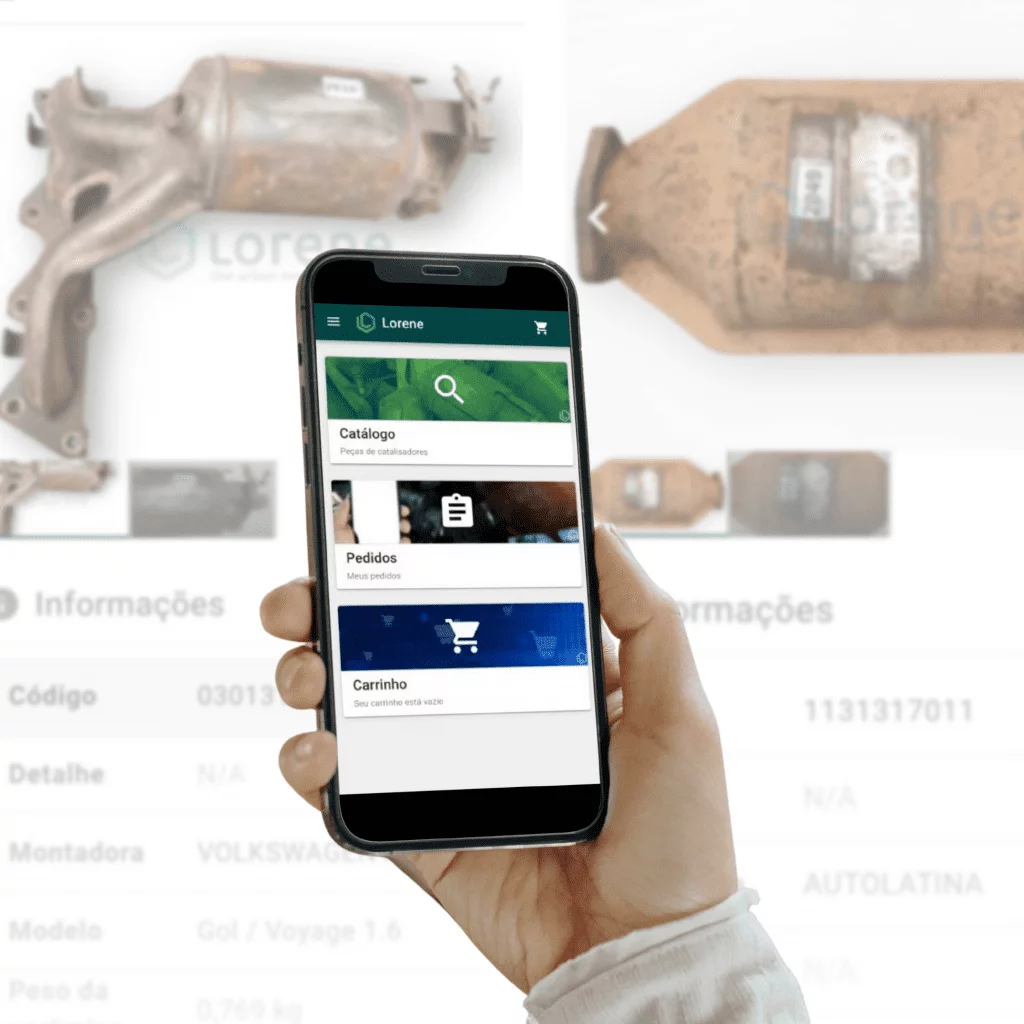 Nosso app: peças de sucata de catalisador automotivo.