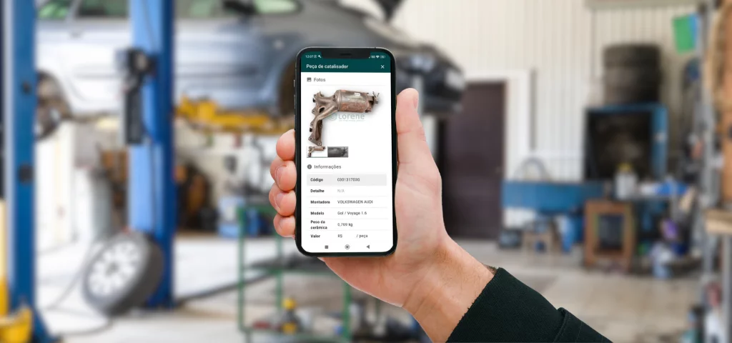 Venda suas peças de sucata de catalisador com base do nosso App