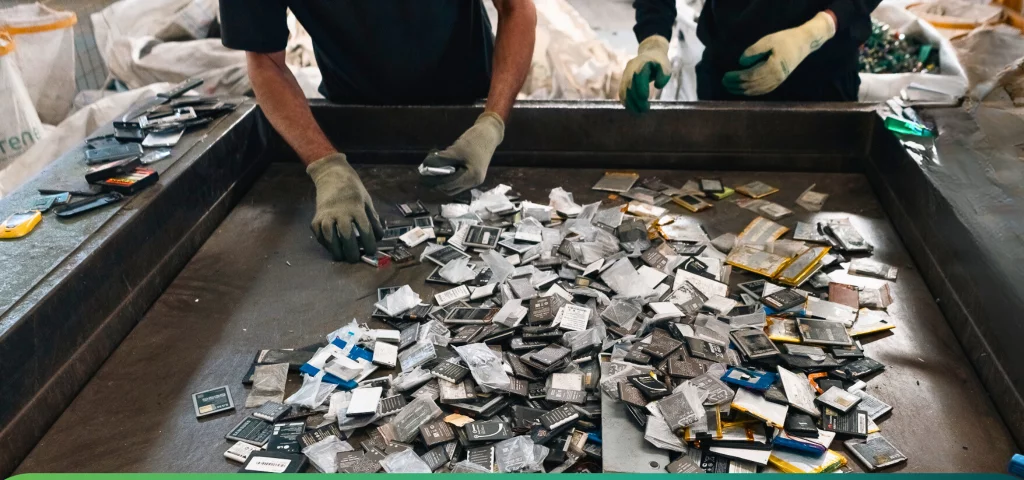 Reciclagem das baterias de lítio: separação do material